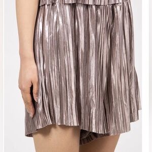 Black Tape Rose Gold Pleated Skirt Size 2X NWT